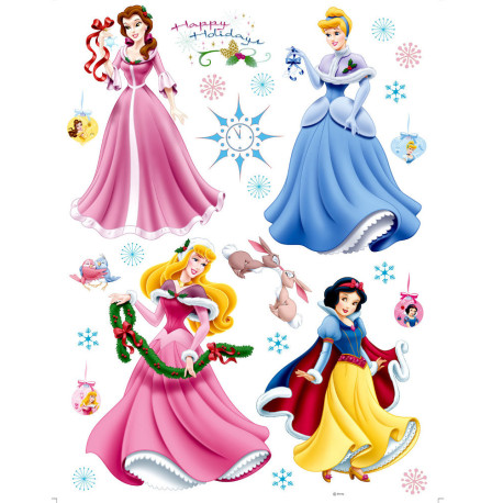 Stickers Noël Princesse Disney  Sticker sur Découvrez les stickers et et  décalcos pour enfant sur Déco de Héros