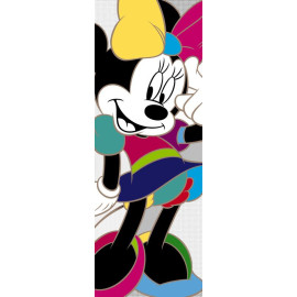 Poster porte Minnie Mouse couleurs Disney