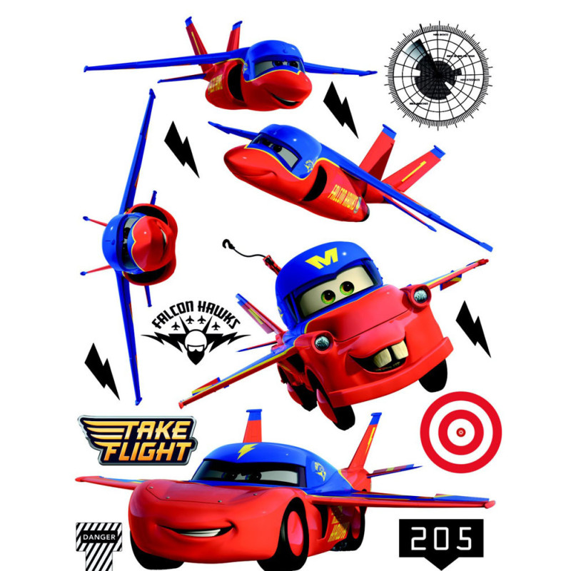 Stickers géant Cars 3 Flash McQueen  Sticker sur Découvrez les stickers et  et décalcos pour enfant sur Déco de Héros