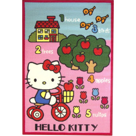 Tapis Hello Kitty rose Jardin