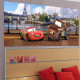 Poster géant Cars Paris Disney intisse 202X90 CM