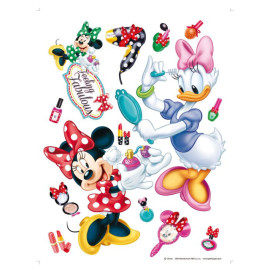 Stickers géant Minnie et Daisy Make Up Disney