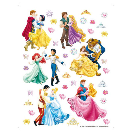 36 Stickers géant Prince et Princesse Disney