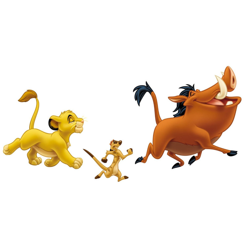 Stickers géant Simba et Timon & Pumba Roi Lion Disney  Sticker sur  Découvrez les stickers et et décalcos pour enfant