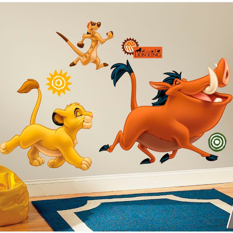 Stickers géant Simba et Timon & Pumba Roi Lion Disney