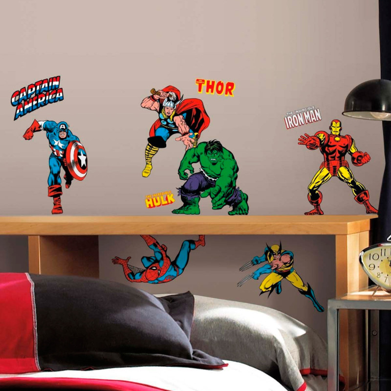 32 Stickers Avengers Comics Marvel  Sticker sur Découvrez les stickers et  et décalcos pour enfant sur Déco de Héros