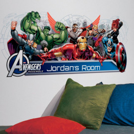 Stickers géant Avengers Prénom Marvel