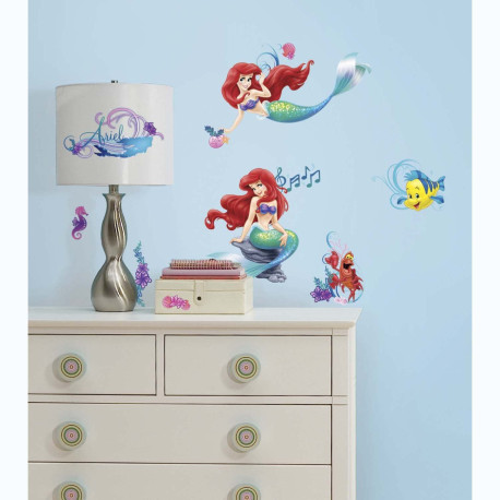 Stickers géant la Petite Sirène et coquillage Disney  Sticker sur  Découvrez les stickers et et décalcos pour enfant sur Déco de Héros