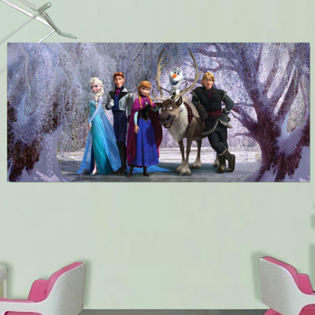 Poster géant La Reine des Neiges Disney Frozen intisse 202X90 CM