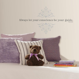 Stickers phrase Pinocchio "Always let your conscience be your guide" Disney