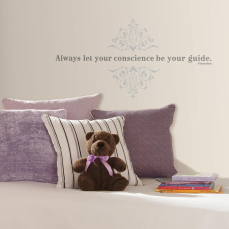 Stickers phrase Pinocchio "Always let your conscience be your guide" Disney