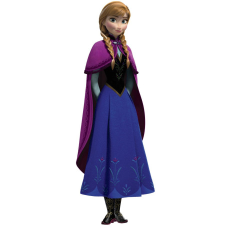 Taille enfant Disney La Reine des neiges Anna et Elsa avec découpe