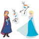 4 Stickers Mousse La Reine des Neiges Disney Frozen