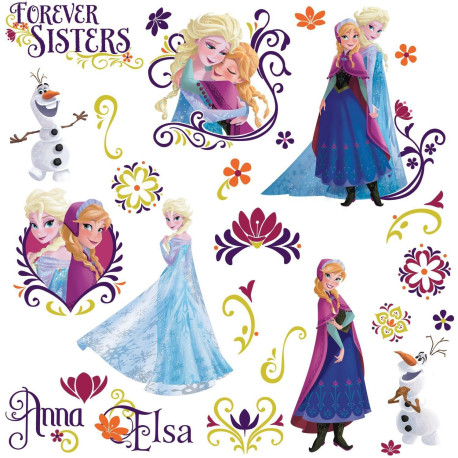 Stickers Elsa, Anna et Olaf La Reine des Neiges 2 Disney Aquarelles   Sticker sur Découvrez les stickers et et décalcos pour enfant sur Déco de  Héros