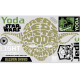 Stickers Géant Yoda Typographique Star Wars