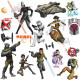 17 Stickers Géant Phosphorescent Star Wars Rebels 