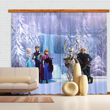 Rideaux Personnages La Reine des Neiges Disney - Occultant 280 x 245 cm