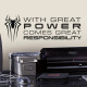 Stickers phrase Spiderman "with great power" Marvel