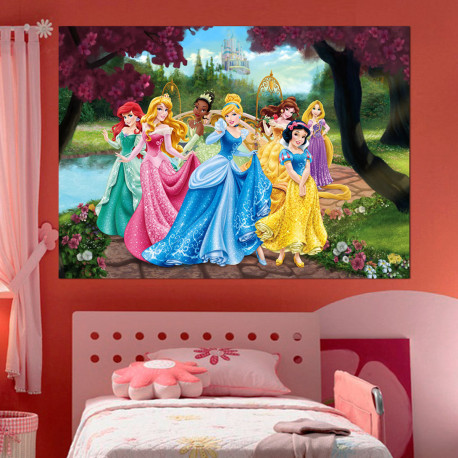 Poster XXL intisse Château Princesse Disney 160X115 CM