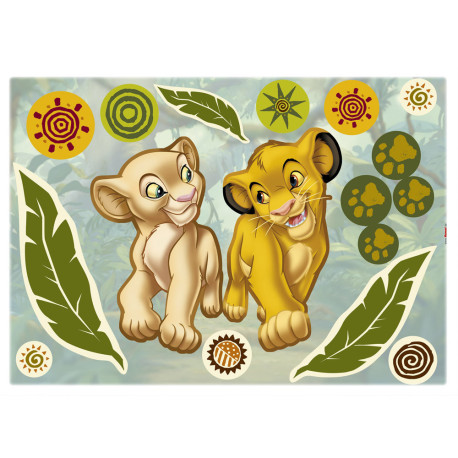 Stickers géant Simba & Nala Le Roi Lion Disney