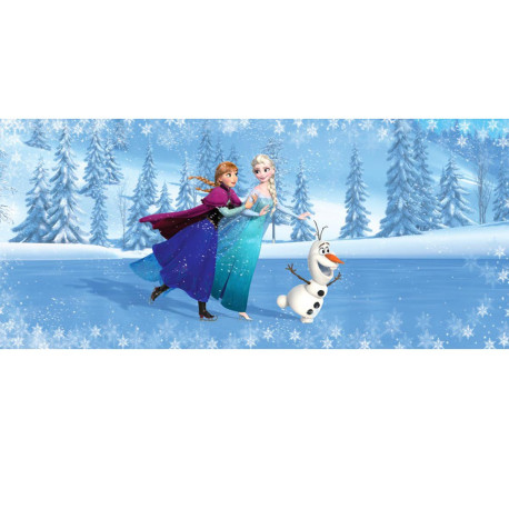 Poster géant Patins La Reine des Neiges Disney Frozen intisse 202X90 CM