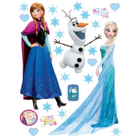 Stickers géant Anna Elsa & Olaf La Reine des Neiges Disney
