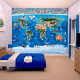 Papier peint enfant carte du monde Walltastic 305X244 CM