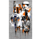 Poster géant intissé Personnages Star Wars en graffiti