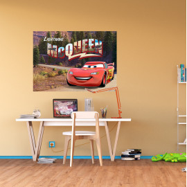 Poster XXL intisse Flash McQueen Cars Disney 160X115 CM