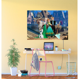 Poster XXL intisse La Reine des Neiges sur pont Disney Frozen 160X115 CM