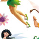 8 Stickers Fée Clochette repositionnable Disney fairies
