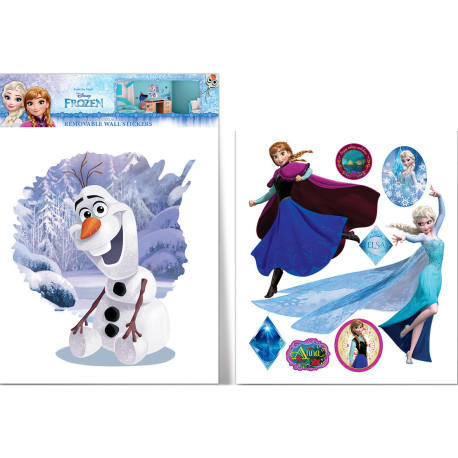 Grand sticker Olaf Elsa et Anna La Reine des Neiges Frozen Disney
