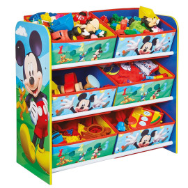 Meuble de rangement enfant comprenant 6 cases Mickey Disney 23 cm x 51cm x 60 cm