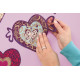 Valentine, Sticker mural 8 grands cœurs roses et violets - 50x70 cm