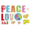 Love & Peace, Sticker murale - 100x70 cm
