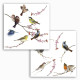 détail des Sticker mural oiseaux colorés sur branche - 31 x 31 cm 