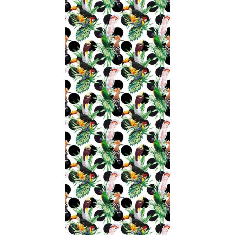 Tropical Birds and Flowers, Papier peint, 0,53m x 10,05m