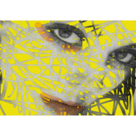 Face, photo murale, 360x255 cm, 4 parts