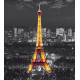 Eiffel tower in the night , photo murale, 180x202 cm, 2 parts