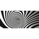 Black and white spiral wormhole, photo murale, 202 x 90 cm, 1 part