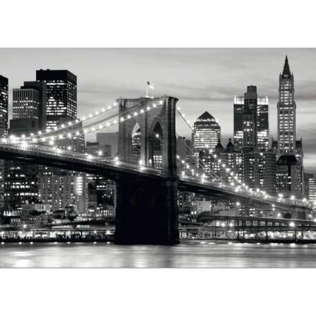 Papier Peint New York Brooklyn Bridge Noir & Blanc 360x270 cm