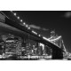 Papier Peint New York Brooklyn Bridge Noir Blanc 360x270 cm