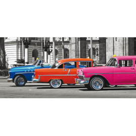 Cuban cars, photo murale intissée, 202 x 90 cm, 1 part