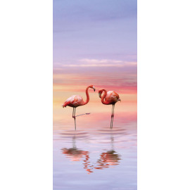 Flamingo , intissé photo mural, 90 x 202 cm, 1 part