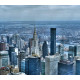 New York City, rideau imprimés vue de haut sur la ville et sur le Chrysler Building 180x160 cm, 2 parts