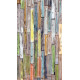Wood, rideau imprimé planches de bois multicolores 140x245 cm, 1 part