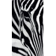 Zebra, rideau imprimé visage de zèbre noir et blanc 140x245 cm, 1 part
