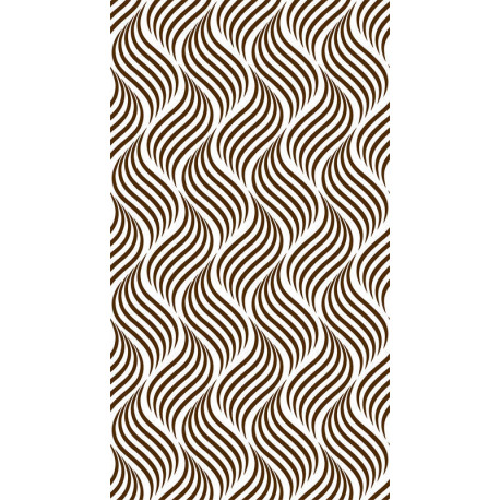 Creative, rideau imprimé motif rayures marron 140x245 cm, 1 part