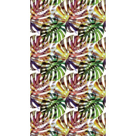 Foliage, rideau imprimé motifs feuilles multicolores 140x245 cm, 1 part
