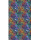 Foliage, rideau imprimé petits feuillages multicolore 140x245 cm, 1 part